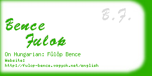 bence fulop business card